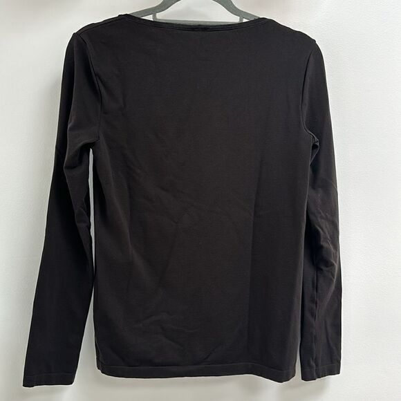 Wolford Long Sleeve Form Fitting Brown Top Large - Picture 3 of 5
